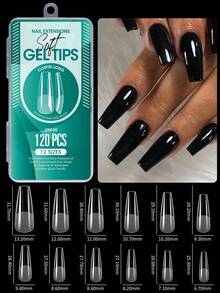 120Pcs Medium Almond Boxed Acrylic Nail Tips, 12 Sizes Half Frosted Inside False Nails, DIY Nail Art Press On Nails Supplies - View 19