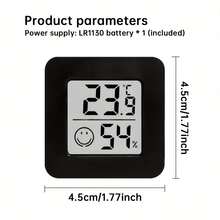 1pc/6pcs Combo Indoor Thermometer Hygrometer (Black/White) 2 Styles Digital Mini Temperature & Humidity Meter Accurate Temperature (°C/°F) And Humidity Measurement High Precision Humidity & Temperature Monitor With Display Screen, Suitable For Home, Aquarium, Car Interior Climate, Compact Temperature & Humidity Device - A - View 11