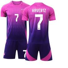 2425 German Away Pink Jersey Number 13 Müller, Number 7, Number 8 Kroos, Wirtz, Number 17 Football Kit Set - Không có cỡ tất - Xem 9