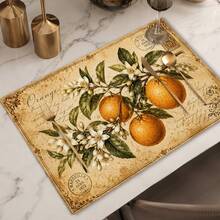 1pc Lemon Pattern Linen Placemat, Breakfast Mat, Coffee Coaster, Bowl Pad, Kitchen Accessory, Easy To Clean Dining Mat, Suitable For Home, Restaurant, Dining Decor, Holiday Gift, Gift For Friends, Multi-Piece Set - Multicolor - View 11