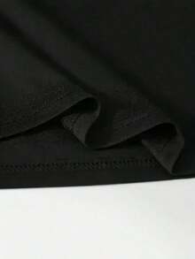 Camisetas ligeras con estampados, camisetas estampadas de talla grande, camisetas de manga corta con cuello redondo de algodón, 100% algodón, opción popular. - Negro - Ver 5