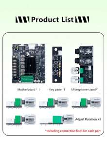 50W*50W*100W 汽车功放板 - 大功率数字音频放大器模块，2.1声道立体声，带低音和高音控制 - A - 查看 5