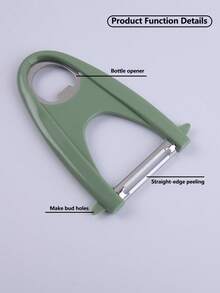 1个创意字母造型削皮器，多功能厨房工具，可用于削水果蔬菜皮，兼具开瓶器功能 - 彩色 - 查看 5