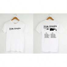 Unisex Sam Fender People Watching Tour Double Sided T Shirt Full Size S-5XL SS835 New Arrival Anime Clothes T Shirts For Men And Women Tops For Women, Family Matching Outfit Adult And Children's Sizes - trắng - Xem 1
