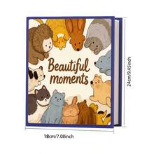 1pc Classic Velvet Photo Album, 6 Inch, 200 Pockets, Extra Large Capacity Growth Record Album Fits 200 Horizontal Photos, Multiple Colors Available, Suitable For Wedding, Family, Anniversary, Youth, Vacation, Valentine's Day, Memory Book Gift - 1PC - View 4