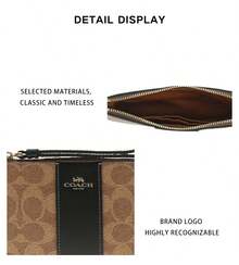 Coach品牌Logo女士手拿包 - 卡其色配黑色CW854IMQRX - 查看 10