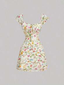 MOD Women's Floral Summer Mini Dress - Grey - View 10