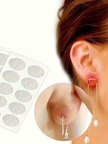 100pcs Invisible Earlobe Support Patch Earrings Protect Invisible Earlobe Support Plate - A - View 1