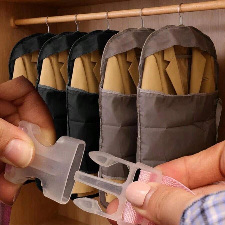 衣物收纳板外套羽绒服节省空间衣柜整理器防尘布料衣物文件夹衣橱家居收纳 - 彩色 - 查看 1