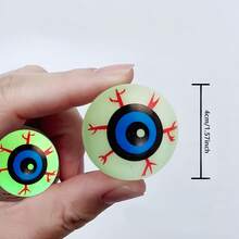 10pcs/ Glowing Halloween Decorative Eyeballs, Suitable As Halloween Party Favors, Game Prizes, Candy Party Decorations, And School Gifts. Also Suitable For Interior Decoration, Crafts, Car DIY Decorations, Collectibles, And Practical Party Gifts. - Halloween Glow-in-the-dark Eyeballs - View 6