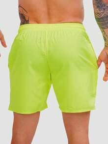 KIT OF 5 Men's Shorts In Tactel Elastane Resin, Casual, Comfortable With Pockets - Turquoise/Black/Pink/Light Blue/Yellow - View 10
