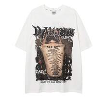 High-Quality Pure Cotton Short-Sleeved T-Shirt From An American Urban Fashion Brand For Men And Women, Loose Fit, Casual Summer Style, European And American Style, Modern And Unique. - 黑色 - 查看 4