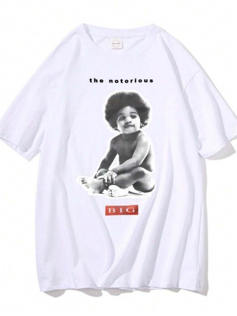 Women's T-ShirtsRapper Poppa Graphic T Shirt Men's Rap Oversized Short Sleeve T-Shirts Men Women Hip Hop Tshirt - 白色 - 查看 1