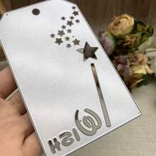 金属一体式标签书签切割模具，用于制作标签、模切便签和压花模板，适用于剪贴簿、DIY相册和纸卡装饰。 - mc985 - 查看 5