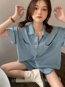 Women Two-Piece Outfits - Blue - View 7