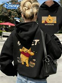 Disney Women's Sweatshirt, Hooded Sweatshirt Pooh Bear Hunny Pot Graphic -- Disneys Disneyland Paris The Magic Kingdom Disneyesque The House Of Mouse Mickey Mouse Empire Modest Summer Outfits Take That T Shirt Summer Coord Tops For Women Summer Summer Clothes Women Summer Clothes Summer Tops Summer Tops Women Summer Co Ord Summer Top Summer Outfits White Top Black Top Holiday Outfits For Women Tops For Women Summer Holiday Gifts Valentine's Day Gifts Earth Day Gifts Oktoberfest Gifts Summer Bank Holiday Gifts - Black - View 1
