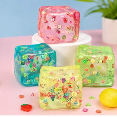 Soft Transparent Squeeze Cube - Adult Desktop Stress Relief Finger Toy, Office Pressure Relief Gift, Novelty Sensory Cube, Prank And Stress Relief Tool, Perfect Gift For Holidays, Birthdays, Christmas And All Occasions