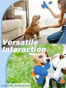 耐用毛绒鹅形狗狗玩具,适合中型犬啃咬玩耍 - 柔软耐啃咬面料 - 有益于牙齿健康,互动性强 - 多种颜色可选 - 藍色 - 查看 6
