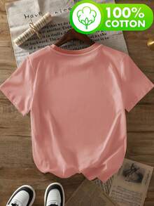 Western Cowboy Print, Country Music Concert Print, Women's 100% Pure Fashionable Spring And Summer T-Shirt, Casual Wear, Soft And Comfortable Design 80-A64-61722 - 粉色 - 查看 2