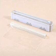 1/2pcs Kitchen Cling Film Cutter, Magnetic Plastic Wrap Dispenser With Cutting Function, Food Preservation Packaging Dispenser, Foil Dispenser, Cling Film Cutter, Suitable For Kitchen, Dining Room, Kitchen Accessories, Kitchen Supplies, Kitchen Tools - White - View 13