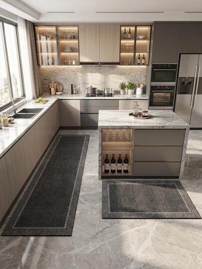 Dark Gray Diatomaceous Earth Absorbent Kitchen Floor Mat.Suitable For Kitchen,Living Room Carpets,Non Slip Bathroom Mats,Laundry Room,Bedrooms,Indoor And Outdoor, Offices,Lobbies,Door Mats, Area Carpets,Holiday Decorations,Carpets In Corridors,Study And E-Sports Areas.