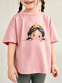 Blusa Manga Corta con Estampado Natural Temporada Verano - Rosa - Ver 6