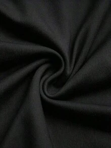 Blusa casual de mujer para primavera/verano con cintura ceñida, mangas raglán, cuello ancho, decoración de hebilla metálica, para uso diario, vacaciones y citas - Negro - Ver 4