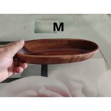 1 khay sushi Nhật Bản, giá treo khăn lau chén hình thuyền, bát đĩa gỗ, bát salad, đồ dùng khách sạn, đĩa đựng trái cây và đồ ăn nhẹ. - màu nâu - Xem 4