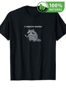 Camisetas Para Mujer AlgodónCamiseta de Mapache Divertido con Frase "Necesito Botanas" Estilo Casual para Jóvenes y Adultos Ideal para los Amantes de la Comida y el Humor Moderna y Chic Perfecta para Regalo de Cumpleaños o Uso Diario Cómprala Ahora para Destacar en Cualquier Ocasión con Estilo Mexicano mundial 2026 - Negro - Ver 6