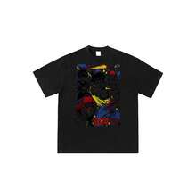 Yu-Yu-Hakusho-Yusuke-Urameshi-Kurama-Hiei-Kazuma-Kuwabara-Group-Posing-Art Camiseta unisex de manga corta informal de verano con estampado de dibujos animados de anime Y2K - Negro - Ver 1
