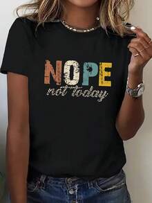 Unisex Short-Sleeved T-Shirt For Women. No Letter Print. Short-Sleeved Crew Neck T-Shirt. Casual Top Suitable For Printing. Spring/Summer Casual Wear. Machine Washable. Not Suitable For Layering & Basic. Men's Sportswear Sets.  Women, Romwe Men, Boho Chic, Teachers Gifts, T-Shirt For Curvy Women's Sets, Y2k - 黑色 - 查看 6