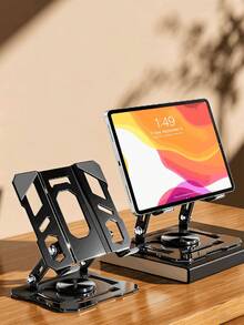 Giá đỡ laptop dạng gập phẳng mới năm 2026, xoay 360°, bằng kim loại, có thể gấp gọn, đa chức năng giúp làm mát. - Xem 10