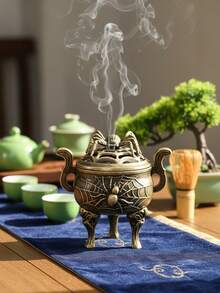1个金属锌合金蜘蛛造型香炉，适用于线香和锥香。是家居装饰、中国茶道、家庭祭祀、家庭守护的理想之选。也是学生、上班族、冥想爱好者、瑜伽爱好者、SPA爱好者的完美礼物。 - A - 查看 2
