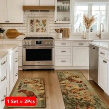 1pc Rooster Pattern Printed Linen Kitchen Rug, Doormat, Bath Mat, Hallway Mat, 3D Printed Rectangle Carpet For Living Room, Bedroom, Corridor, Bathroom, Laundry Room - Polyester Rug For Indoor And Outdoor Home Decor - Multicolor - View 17