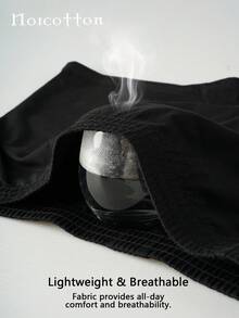 Norcotton 男士黑色 2入組 純棉鈕扣平口內褲 - 黑色 - 查看 4