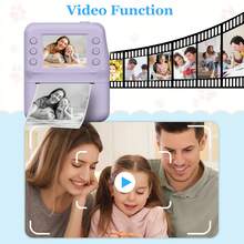 Kids Camera Instant Print Children's Camera Toddler Cameras For Girls 1080P High-Definition Video Recording 2.4 Inch Screen Kids Instant Cameras Kids Camera Toys For 3 4 5 6 7 8 9 10 Year Old Girls Boys Christmas Birthday Gift With Gift Box - Multicolor-a29 - View 9