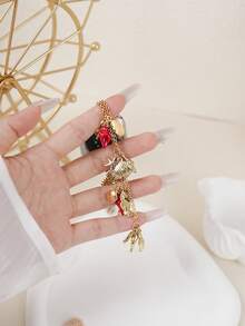 1件女款時尚度假金屬貝殼海豚海洋風手鍊錶帶，適用於 38/40/41/42/44/45/46/49mm，適合 Series 11/10/9/8/7/SE/6/5/4/3/2/1、Ultra 1/2/3，可替換錶帶，情人節、復活節送給女友、朋友的完美禮物（僅錶帶） - 金色 - 查看 9