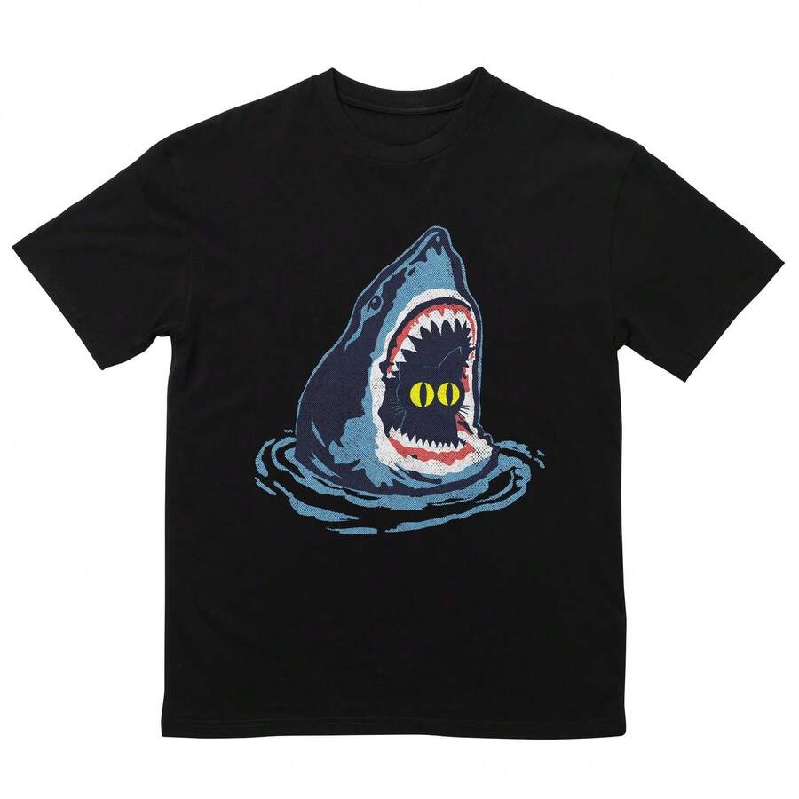 Cat Everywhere T-Shirt - Black - View 1