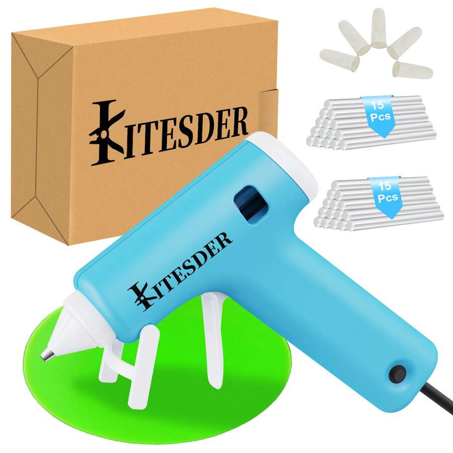 Fireproof Hot Glue Gun, Mini Glue Gun Kit With 30 Glue Sticks,   With Transparent Glue Sticks 7mm * 100 Mm For DIY Arts, Crafts And Quick Repairs