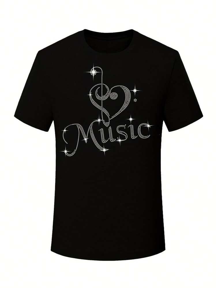 Women's T-Shirt For Spring And Summer - Black - View 3