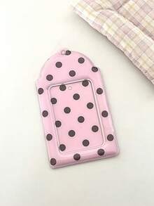1 pieza Tarjetero 2D Dopamina Retro con Lunares Coloridos de 3 Pulgadas, Mini Funda para Tarjetas, Accesorio de Almacenamiento, Exhibición y Colgado, Regreso a Clases - Multicolor - Ver 10