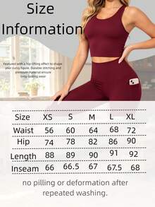 OKP 5Pcs Soft Stretch High Waist Leggings With Pockets, Sports Pants For Summer Holiday Outfit - Multicolor - View 7