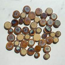100g/3.53oz DIY Mosaic Tiles, Ice Crackle Effect Multiple Colors, Round Floral Pattern Tiles, Suitable For DIY Crafts, Creative Art Glass Mosaic, Jewelry Making And Home Decor - Multicolor - View 25