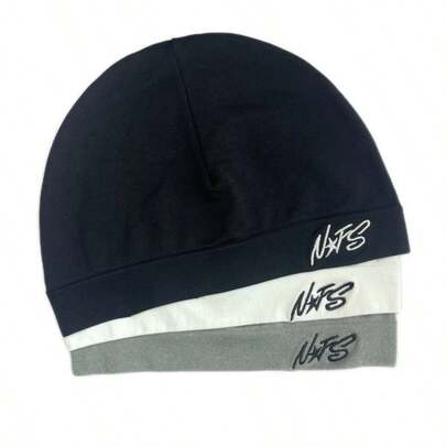 1 chiếc mũ len dệt kim thêu họa tiết phong cách Hip Hop cổ điển, thiết kế đầu lâu thêu vintage, mũ len thể thao ngoài trời cao cấp dành cho nam giới.