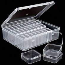 14-Compartment/30-Compartment (1 Large Box + 30 Small Boxes) Transparent Portable Storage Box Set - Durable Home Storage Solution, Suitable For Storing Jewelry And Small Items. Bead Storage Box, Nail Art Supplies Divider Box - Versatile Use, Ideal Gift For Friends, Family And Craft Enthusiasts. - Transparent - View 5