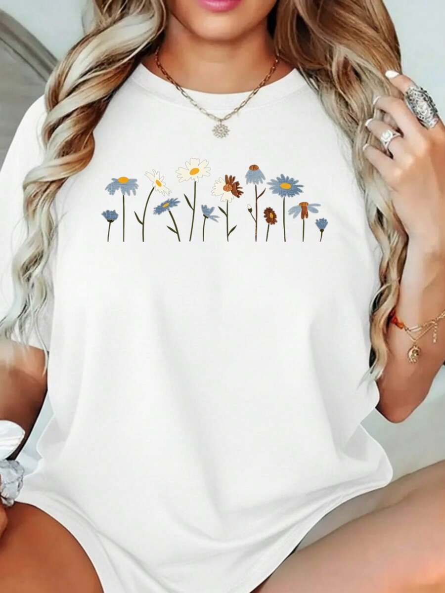 1 camiseta de algodón puro para mujer, moderna y a la moda, camiseta de algodón puro, deportiva, 180g, 100% algodón. - Blanco - Ver 1