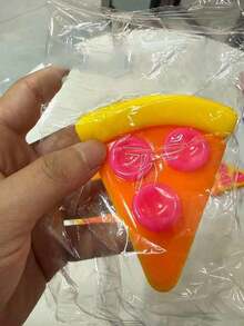 1pc Squeeze Pizza Squishy Toy, Soft Pizza Slice | Stress Relief Fidget Gift For Adults, Slow Rebound To Relieve Pressure, Can Be Molded Into Creative Tofu Balls, Hand-Held Squeeze Ball, Suitable For Adults As A Fun And Interesting Gift, Novel Adult Squeeze Toy, Office Desk Relaxation, Portable And Easy To Carry Anxiety Relief Tool, For Stress Management, Perfect Birthday Or Holiday Gift (Random Style, No Box, For Adults & 14+ Only) - Multicolor - View 6