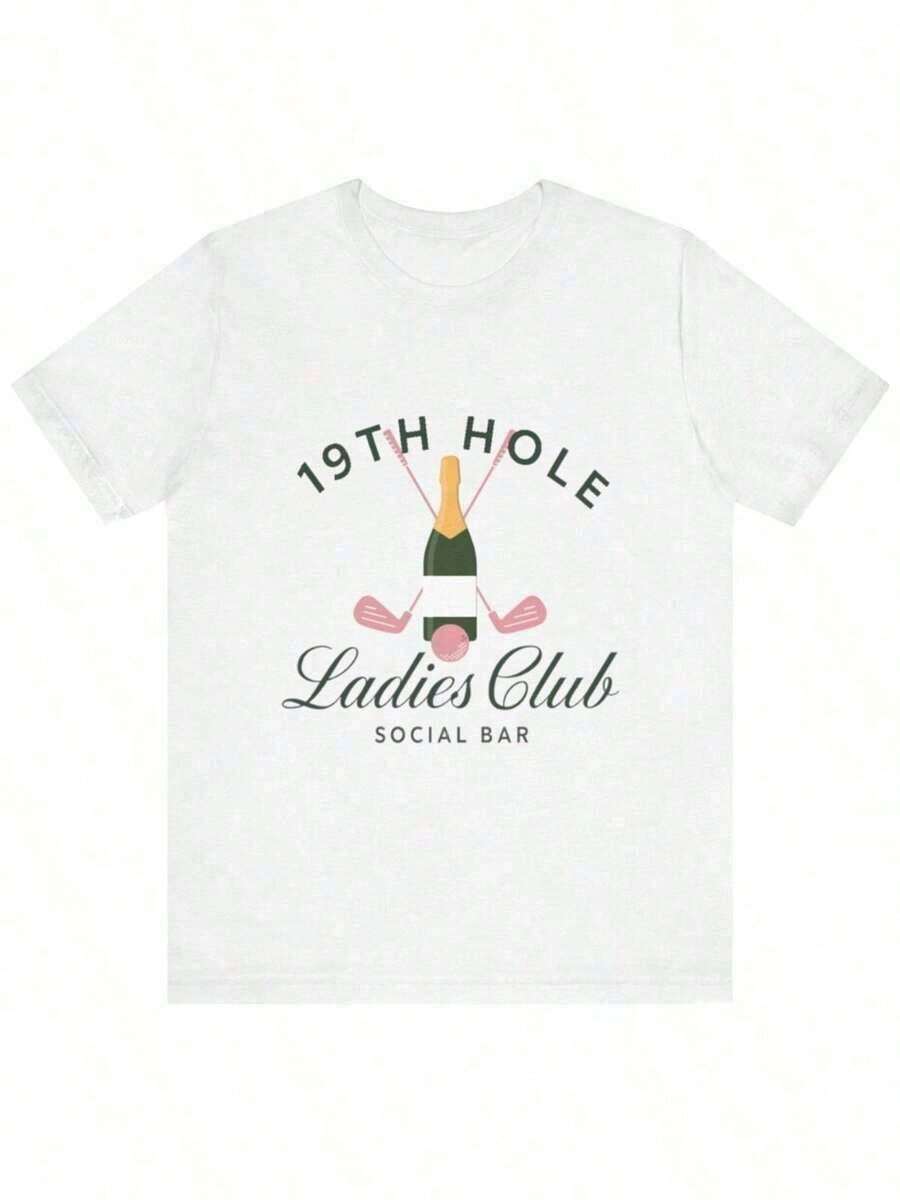 Nueva Llegada 2026, Conjuntos de Verano para Mujer, Camisa de Golf para Mujer, Ropa de Golf para Ella, Camiseta de Golf para Mujer, Regalo para Amantes del Golf, Camiseta para Mamá Golfista, Camisetas de Golf para Mujer con Frases Divertidas, Camisetas Oversize para Mujer, Camisetas Gráficas Estampadas Oversize 100% Algodón para Mujer, Camiseta Casual de Cuello Redondo y Manga Corta, 1 Pieza, Camisa de Moda, Regalo de Navidad, Regalo de Navidad, Conjuntos de Verano para Mujer, Tops de Verano, Tela Suave, Transpirable, Moda 100% Algodón, Camiseta de Uso Diario para Mujer con Estampado Gráfico - Blanco002 - Ver 1