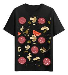 Playeras Pizza Con Queso Y Jamón Makeup bag Beach towel Decoración para el hogar Alfombra baño Bathroom accessories Dispensador de jabón líquido Shower head - Blanco - Ver 6