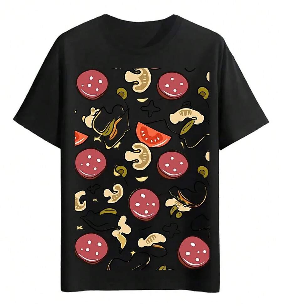 Playeras Pizza Con Queso Y Jamón Makeup bag Beach towel Decoración para el hogar Alfombra baño Bathroom accessories Dispensador de jabón líquido Shower head - Negro - Ver 1